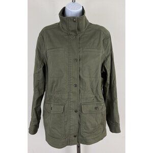L.L. BEAN Women's Army Green Utility Anorak Jacket Sz L-Petite